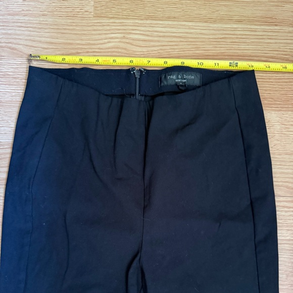 Rag & Bone Simone Pants Womens Black Tapered Leg Crop Back Zipper Size 8 - Picture 5 of 5
